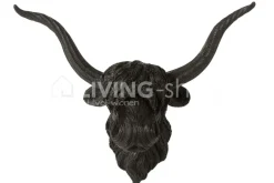 J-LINE Buffel schedel Zwart Small dierenschedel