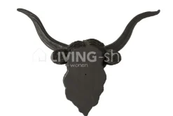 J-LINE Buffel schedel Zwart Small dierenschedel