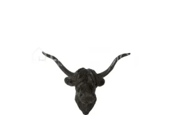 J-LINE Buffel schedel Zwart Small dierenschedel
