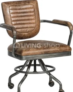 TIMELESS LIVING Bureaustoel leder vintage