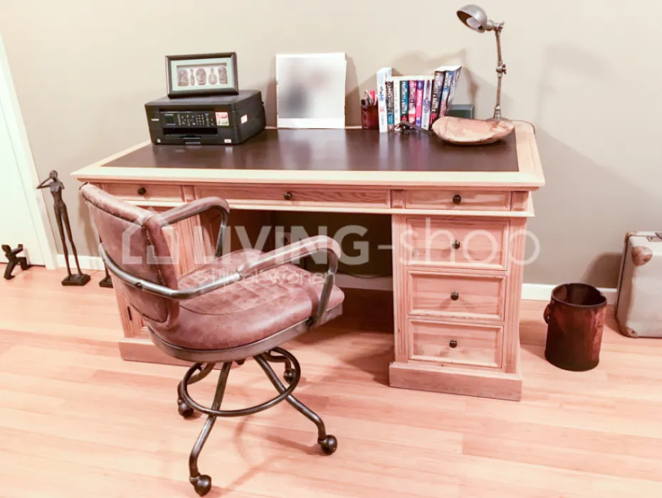 TIMELESS LIVING Bureaustoel leder vintage