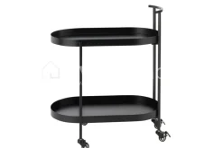 J-LINE Butlertafel bar trolley zwart