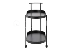 J-LINE Butlertafel bar trolley zwart