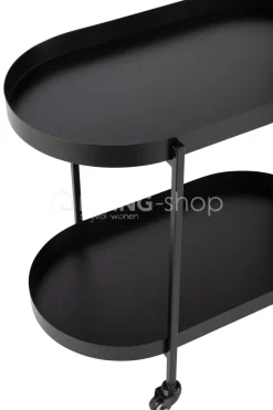 J-LINE Butlertafel bar trolley zwart