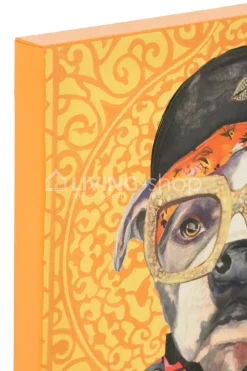 J-LINE Canvas hond Popart Wanddecoratie