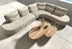 Castle Line outdoor Castle Line PISANG outdoor loungeset teak naturel met kussens
