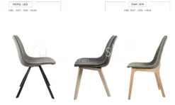 Castle-Line CHAIR HAPY fabric/pu group 123 + wooden leg