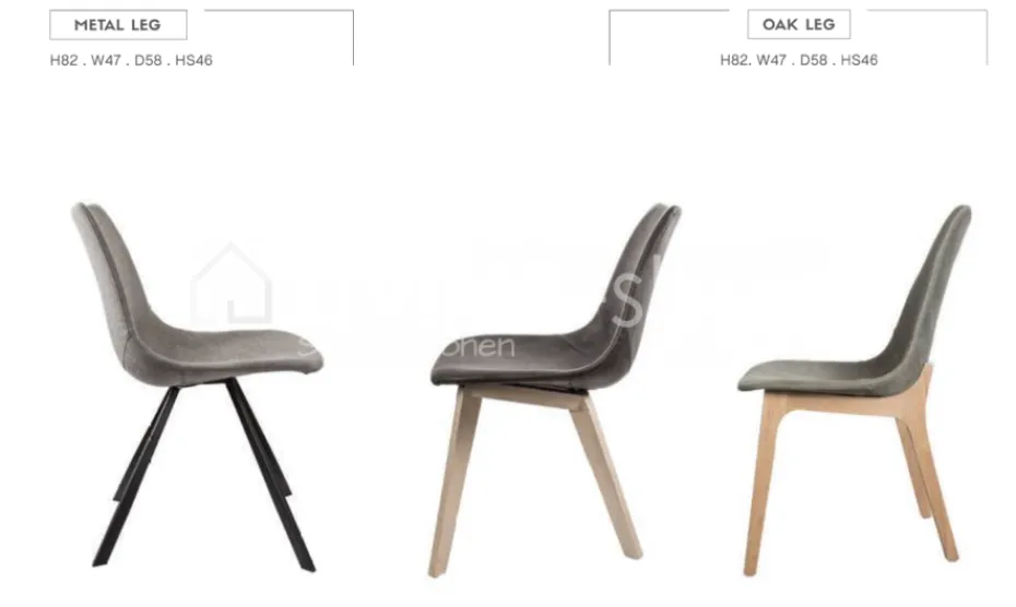 Castle-Line CHAIR HAPY fabric/pu group 123 + wooden leg