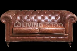 Chesterfield clubzetel vintage leder
