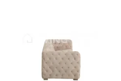 J-LINE Chesterfield zetel beige suede driezit sofa