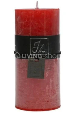 J-LINE Cilinderkaars Rood, brandt 72h van