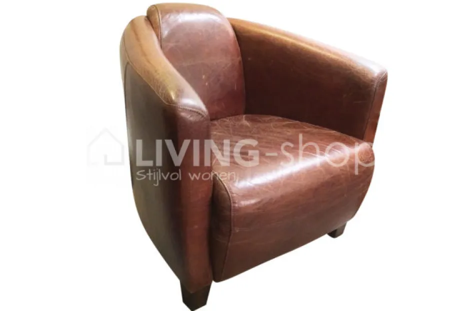 Rogiers Clubzetel Italiaans bruin leder