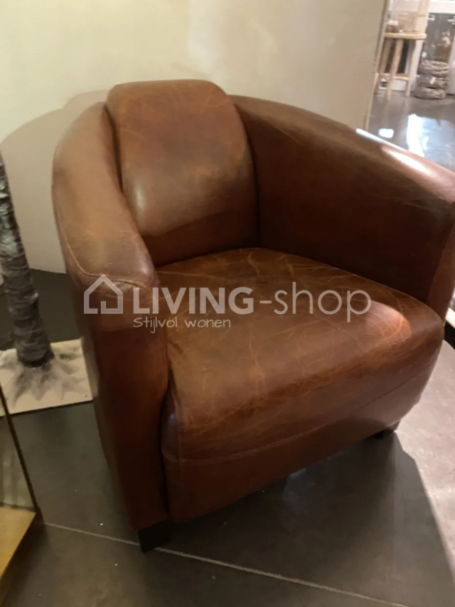 Rogiers Clubzetel Italiaans bruin leder