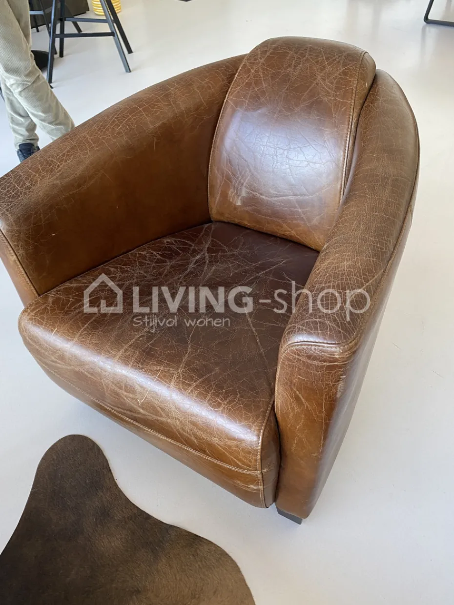 Rogiers Clubzetel Italiaans bruin leder