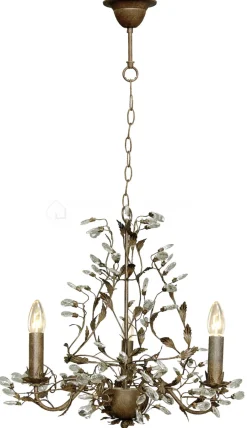 Verdace verlichting 192cm - Roestkleur, 3 lampen x40W
