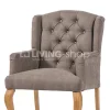 TIMELESS LIVING Comfort eetkamerstoel Louis XV taupe