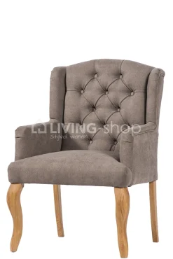 TIMELESS LIVING Comfort eetkamerstoel Louis XV taupe