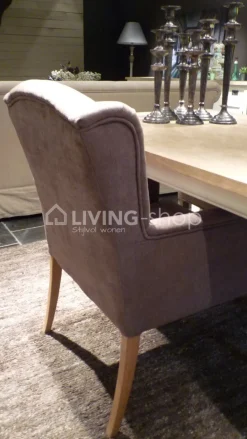 TIMELESS LIVING Comfort eetkamerstoel Louis XV taupe