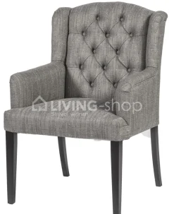 TIMELESS LIVING Comfort eetkamerstoel Louis XV taupe
