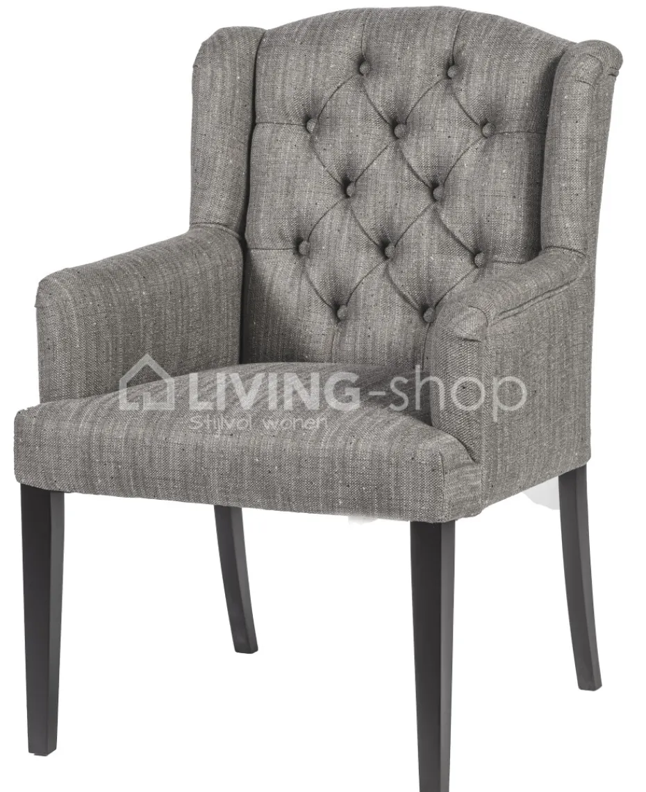 TIMELESS LIVING Comfort eetkamerstoel Louis XV taupe
