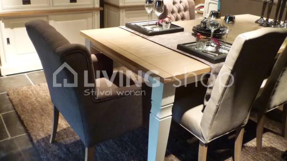 TIMELESS LIVING Comfort eetkamerstoel Louis XV taupe
