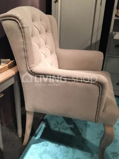 TIMELESS LIVING Comfort eetkamerstoel Louis XV taupe