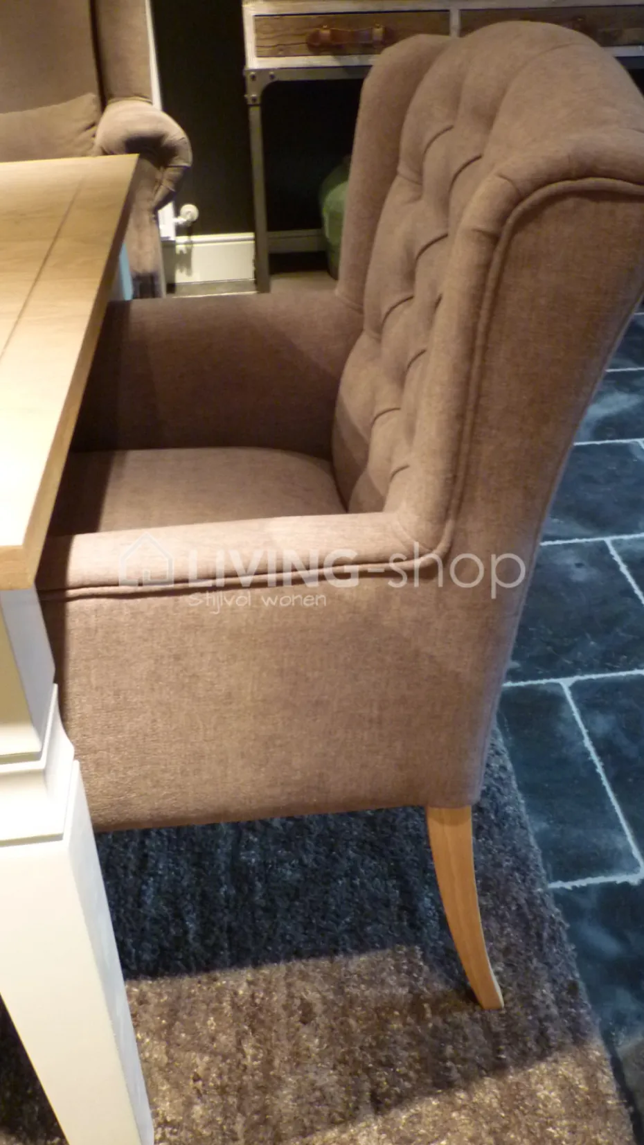 TIMELESS LIVING Comfort eetkamerstoel Louis XV taupe