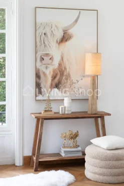 J-LINE Console naturel houten Wandtafel Meubelen