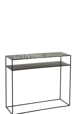 J-LINE Console tafel zwart metaal industrieel wonen