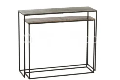 J-LINE Consoles, set 2 wandtafels side tables metaal