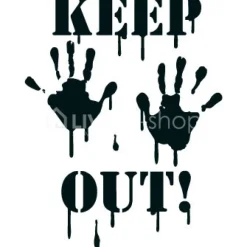 Lou&Friends Coole Muursticker "KEEP OUT" voor de jongenskamer xs zwart