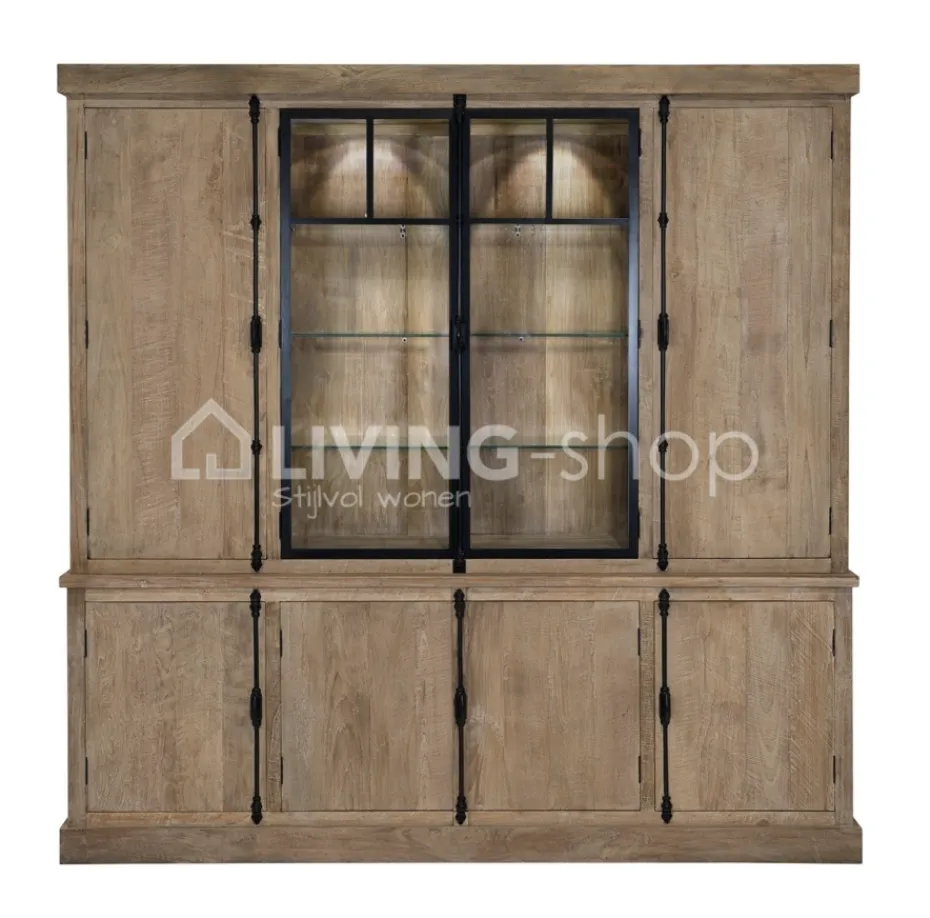 TIMELESS LIVING Cottage landelijke stijl vitrinekast