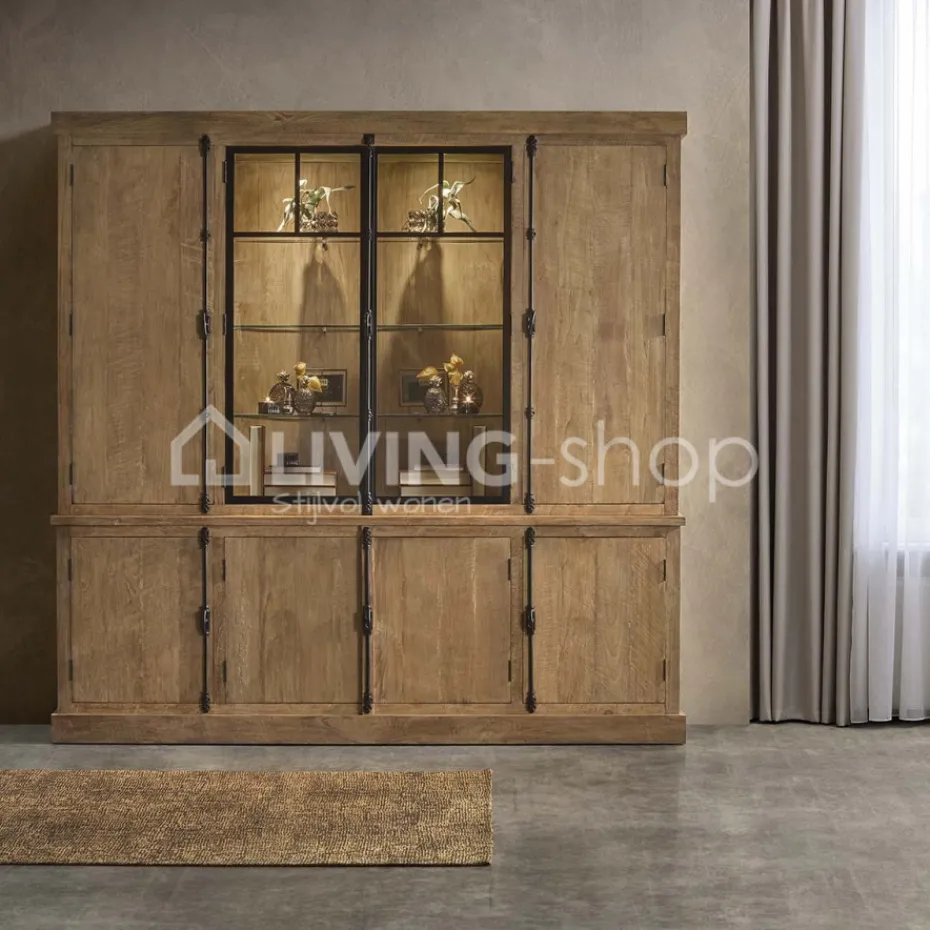 TIMELESS LIVING Cottage landelijke stijl vitrinekast