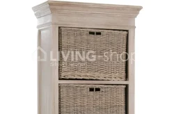 J-LINE Cottage stijl kast met manden