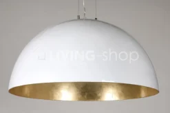 Verdace verlichting Cupula, Wit/zilver polyester, Dia 50cm, 1x60W