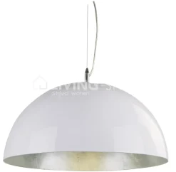 Verdace verlichting Cupula, Wit/zilver polyester, Dia 50cm, 1x60W
