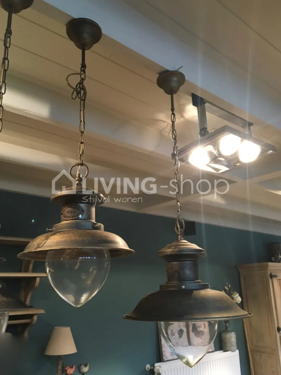 Verlichting online Dark Bronze H40xB30x30CM, Maritieme