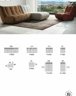 Design Sofa zitzak Italia zetel F2400