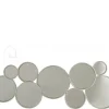 J-LINE Design spiegel 9 cirkels zilver