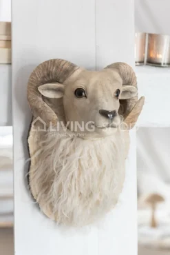 J-LINE Dierenkop geit hangend wanddecoratie