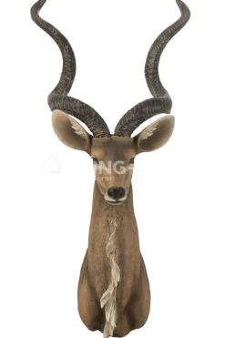J-LINE Dierenkop wanddecoratie antilope kop wanddeco