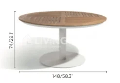 Diphano Alexa ronde tuintafel teak