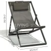Diphano Alexa strandstoel vouw ligzetel quartz