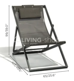 Diphano Alexa strandstoel vouw ligzetel quartz