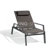 Diphano beach stoel met armleuning, aluminium/textiel white