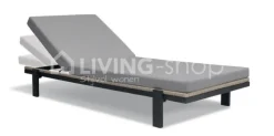 Diphano EVENTO Lounger ligzetel aluminium/riet lichtgrijs