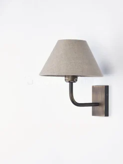 Verlichting online Donker brons wandlamp landelijk met lampenkap