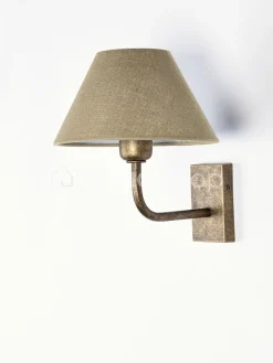 Verlichting online Donker brons wandlamp landelijk met lampenkap