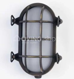 Verlichting online Donkerbrons wandlamp voor buiten, landelijke Maritime tuinverlichting