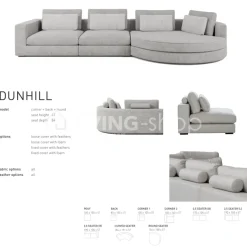 PR LIVING Dunhill zetel modulaire zitbank met daybed